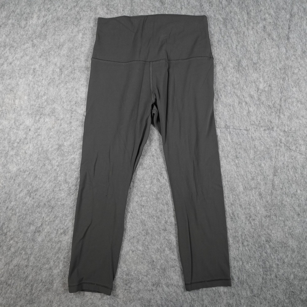 Lululemon Leggings Women 6 Gray Align High Rise Crop 21" Yoga Workout Gym
